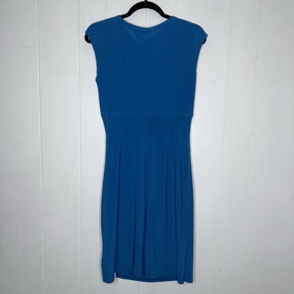 Lauren Ralph Lauren Women’s Blue Sheath Dress Stretch Knit Sleeveless Size 6 - Picture 2 of 5